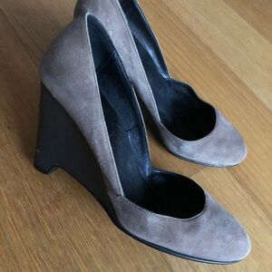 Comptoir Des Cotonniers Taupe Wedge Shoes